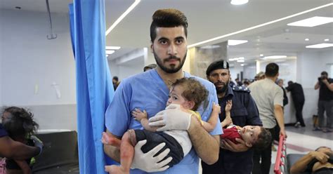 ‘People are terrified’: Gaza’s main hospital overflows with the .